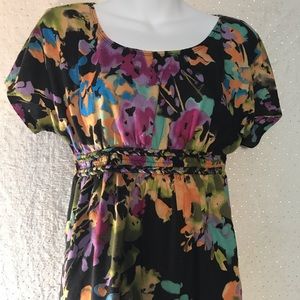 Dolman Sleeves Multicolor empire waist blouse M